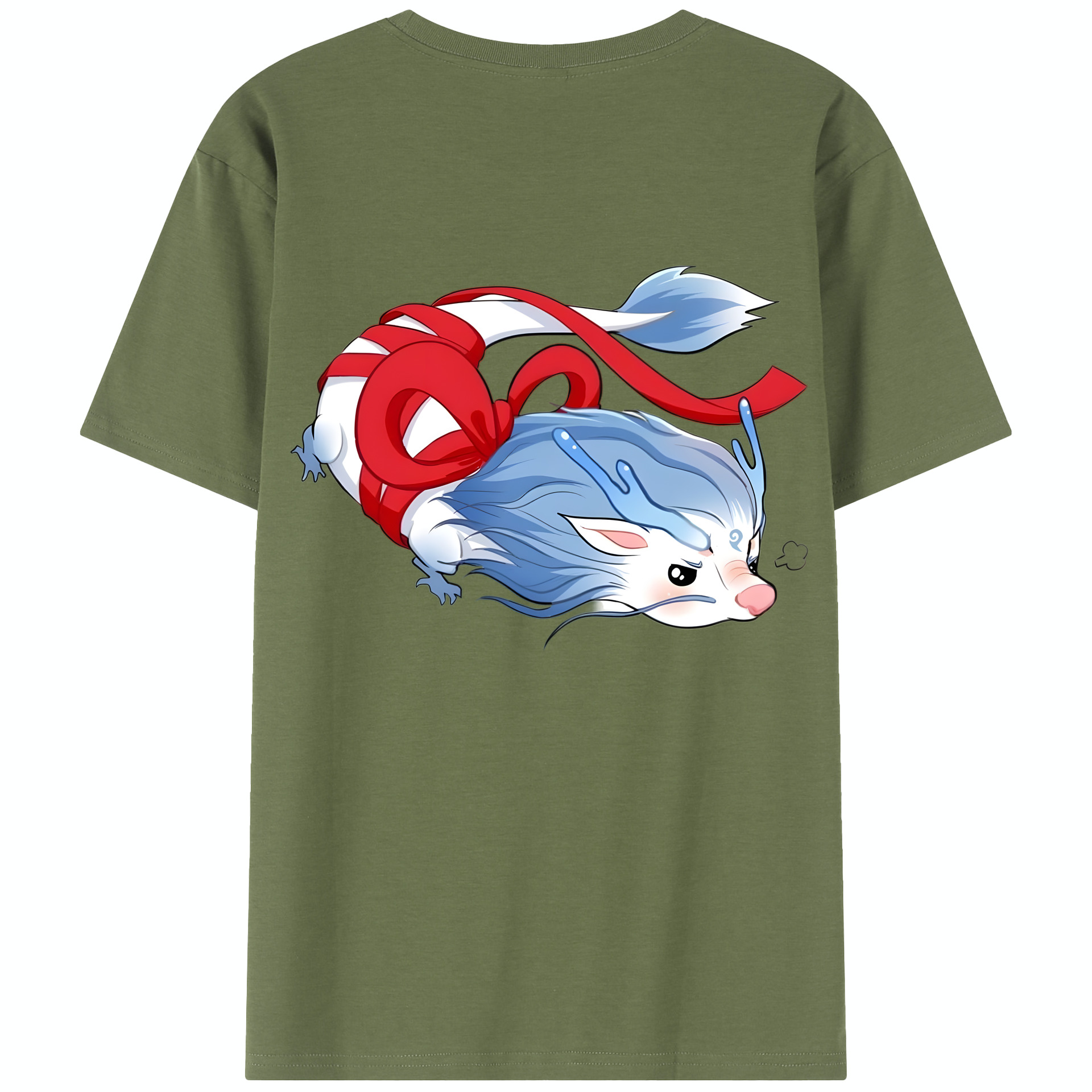 （画像用） Ne Zha 2 ナタ 魔童の大暴れ 綿100％半袖Tシャツ（背面プリント）